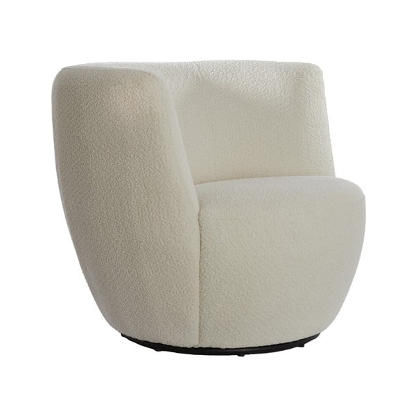 Biele kreslo z textílie buklé Senja – Light & Living