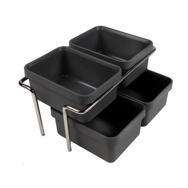 Plastový odpadkový kôš na triedený odpad/vstavaný 15 + 15 l Metropolis - Elletipi-image-3