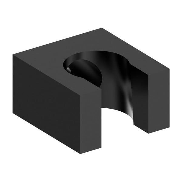 Matne čierny mosadzný držiak na sprchovú hlavicu – Sapho