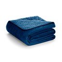 Modrý pléd cez posteľ AmeliaHome Laila Royal, 220 x 240 cm