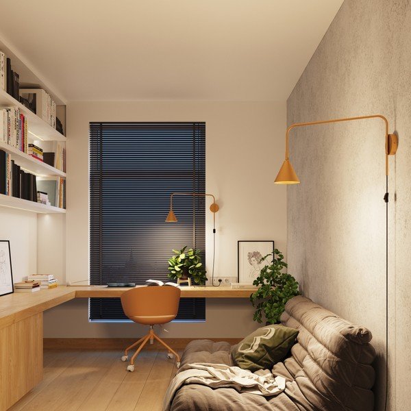 Žlté nástenné svietidlo do zásuvky ø 14 cm Zylo – Sollux-image-2