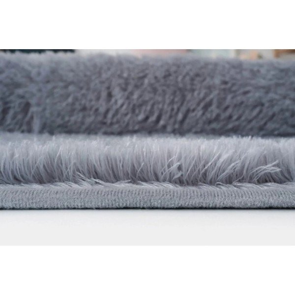 Antracitovosivý umývateľný okrúhly koberec ø 80 cm Pelush Anthracite – Mila Home-image-4