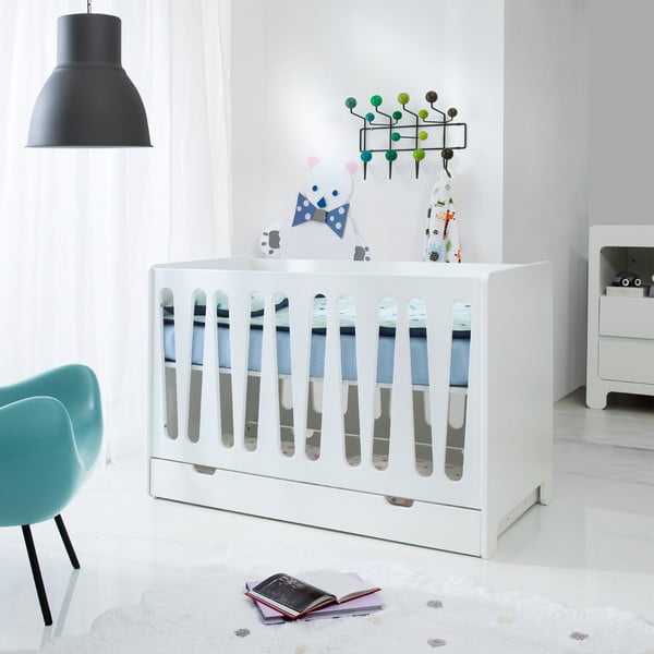 Biela zásuvka pod detskú posteľ 60x120 cm - Pinio-image-1