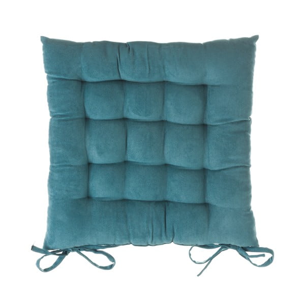 Modrý vankúš na sedenie na stoličku Casa Selección, 40 × 40 cm