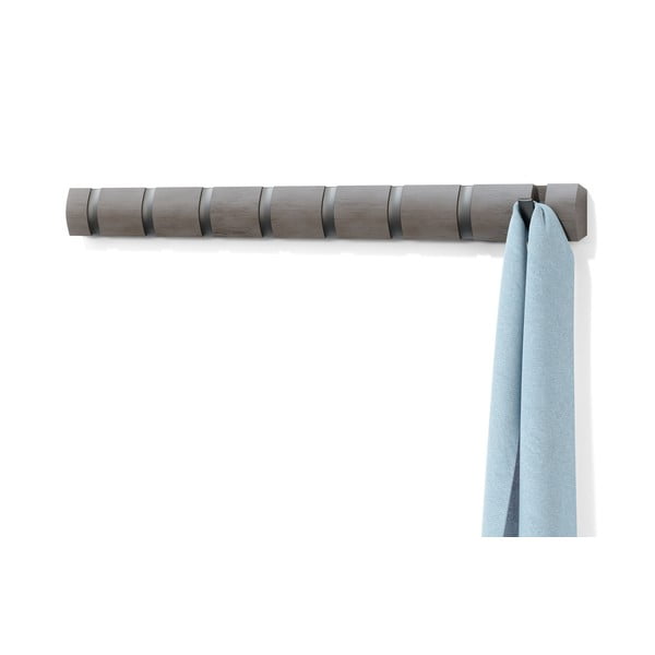 Sivý nástenný vešiak z topoľového dreva Flip - Umbra-image-4