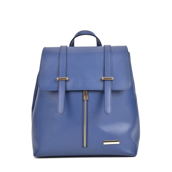 Modrý dámsky kožený batoh Sofia Cardon