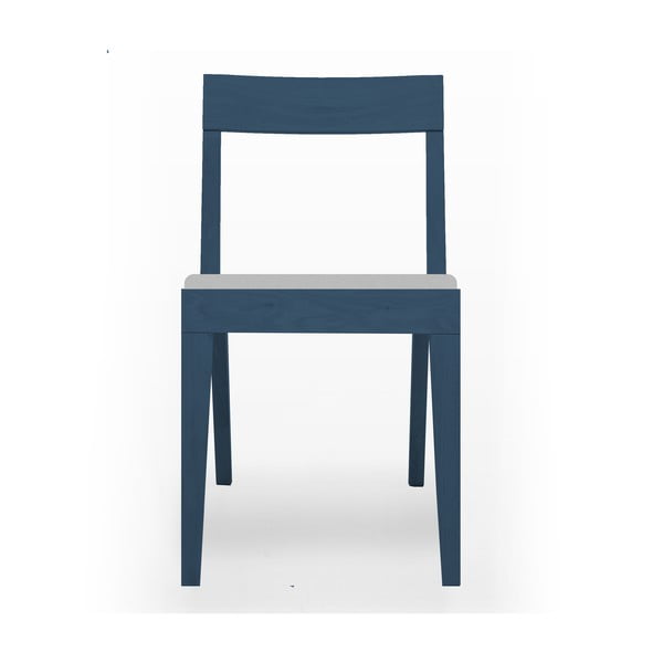 Modrá čalúnená stolička Another Brand Cubo Light Grey