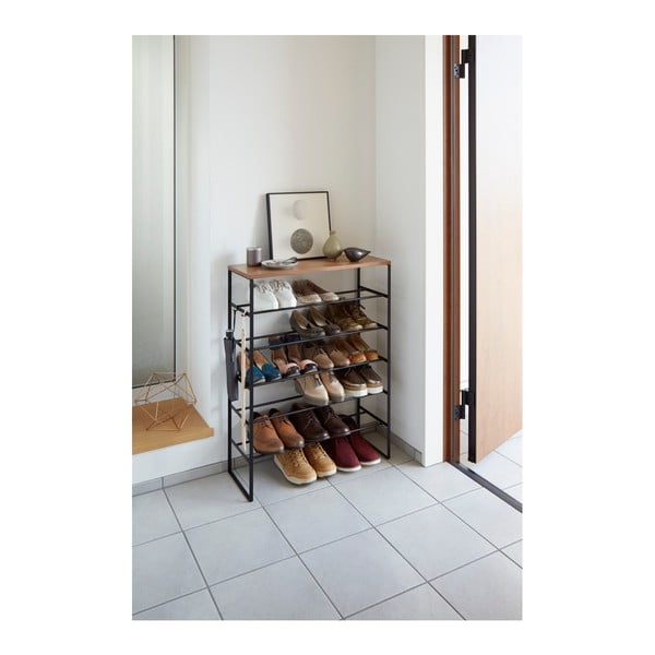 Čierna kovová skrinka na topánky Tower – YAMAZAKI-image-2