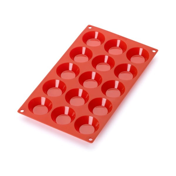 Červená silikónová forma na 15 mini dezertov Lékué