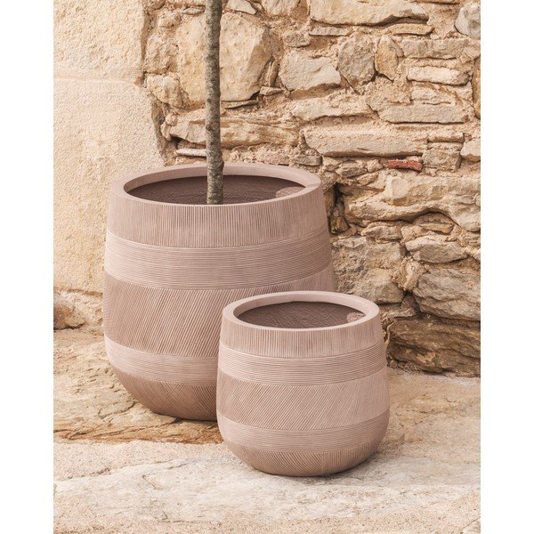 Betónové obaly na kvetináče v súprave 2 ks ø 50 cm Tival – Kave Home-image-1