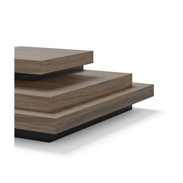 Konferenčný stolík v dekore orecha v čierno-prírodnej farbe 110x110 cm Slate – TemaHome-image-4