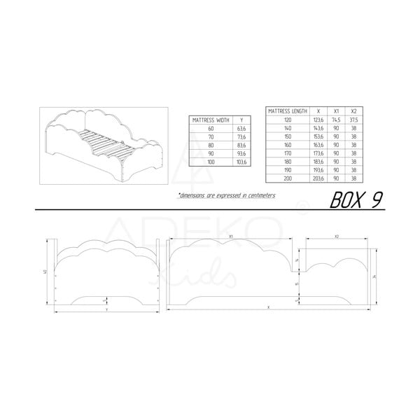 Detská posteľ z borovicového dreva Adeko BOX 9, 90 × 200 cm-image-4