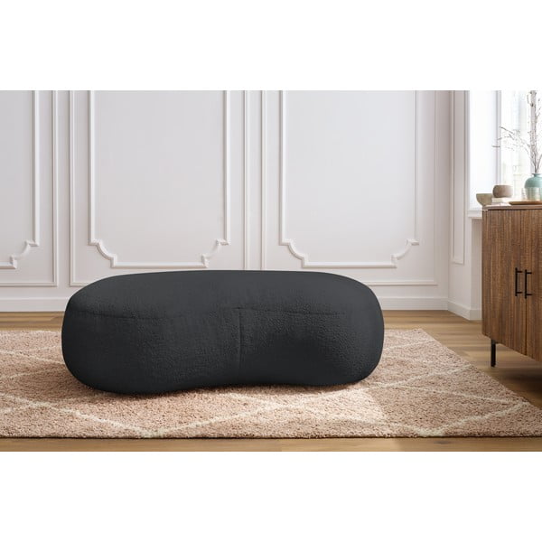 Tmavosivá podnožka z textílie bouclé Saint-Germain – Bobochic Paris-image-1