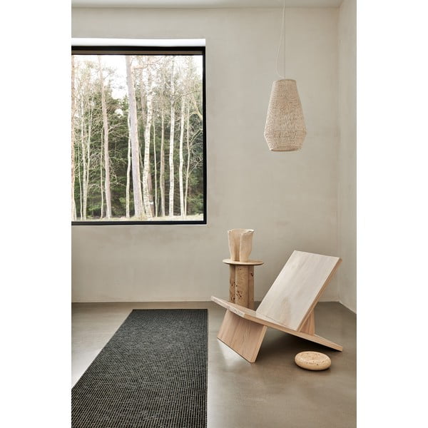 Antracitový vnútorný a vonkajší behúň 70x240 cm Emm Black Linen – Pappelina-image-1