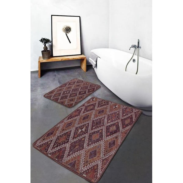 Zamatové kúpeľňové predložky v súprave 2 ks 60x100 cm – Mila Home-image-2