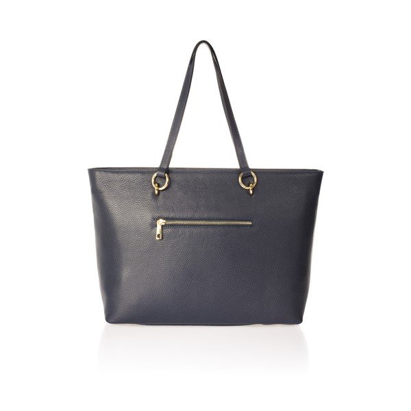 Modrá kožená kabelka Federica Bassi Elisa-image-1