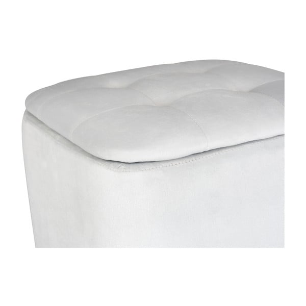 Svetlosivý zamatový taburet - Wenko-image-1