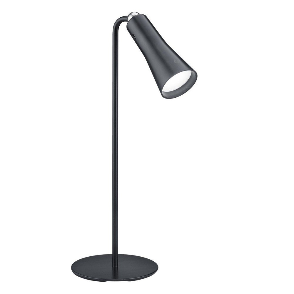 E-shop Matne čierna kovová LED stolová lampa (výška 36 cm) Maxi – Reality