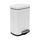 Matne biely nášľapný oceľový odpadkový kôš 5 l Akira – Spirella