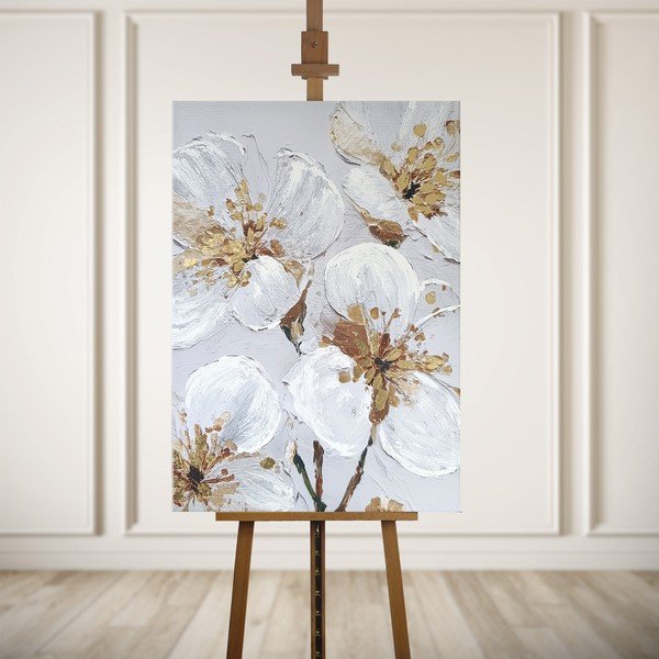 Obraz s ručne maľovanými prvkami 70x100 cm Petal Glow – Styler-image-3
