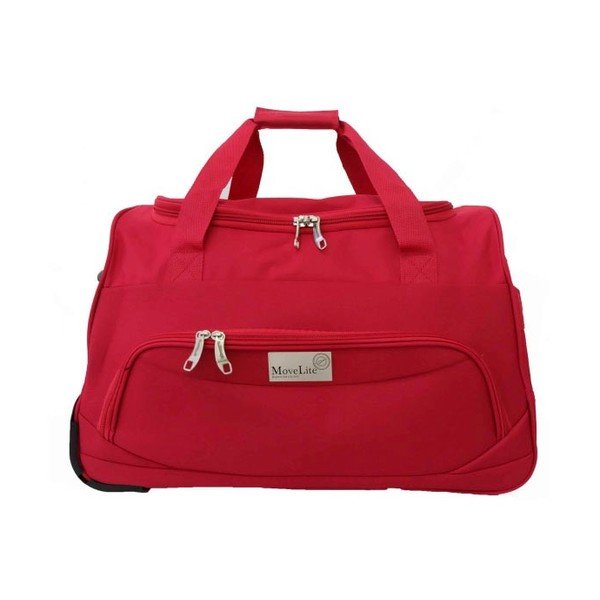 Červená cestovná taška na kolieskach Hero Roulette, 65 l-image-3