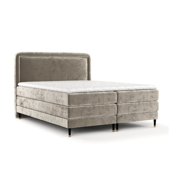 Svetlohnedá boxspring posteľ 140x200 cm Dove – Maison de Rêve