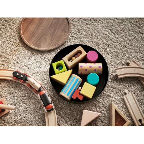 Čierny kovový úložný box s vekom ø 22x6 cm Rin – YAMAZAKI-image-3