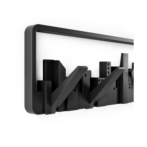 Čierny plastový nástenný vešiak Skyline - Umbra-image-4