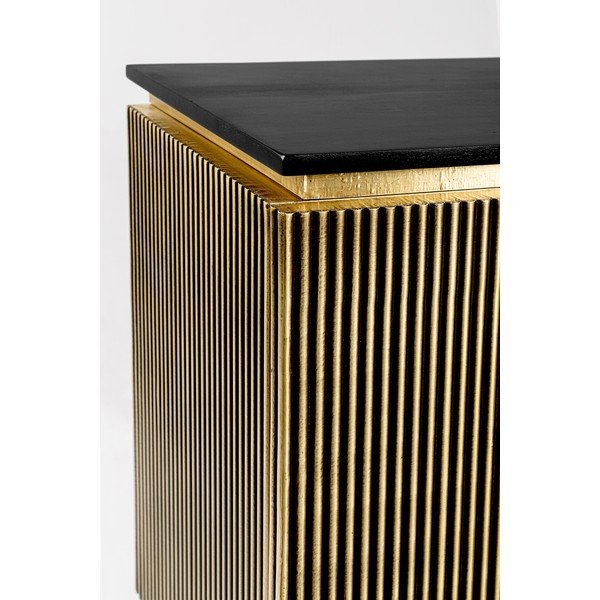 Čierna/v prírodnej farbe komoda 160x80x40 cm Virat – Bizzotto-image-3