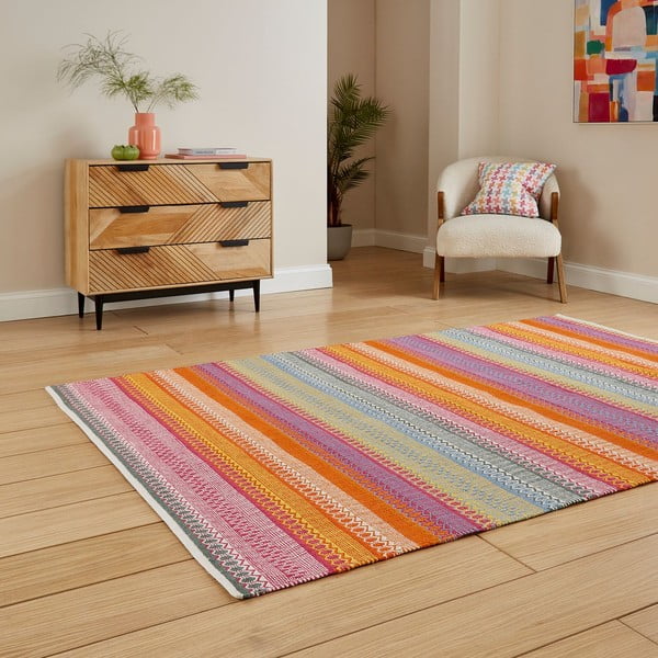 Ručne tkaný bavlnený koberec 120x170 cm Cascade Bright Multi – Think Rugs-image-2