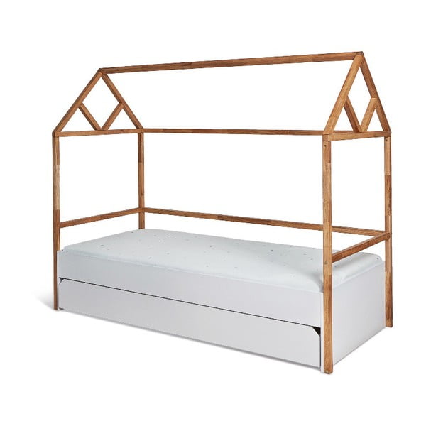 Biela detská posteľ so zásuvkou BELLAMY Lotta, 90 × 200 cm