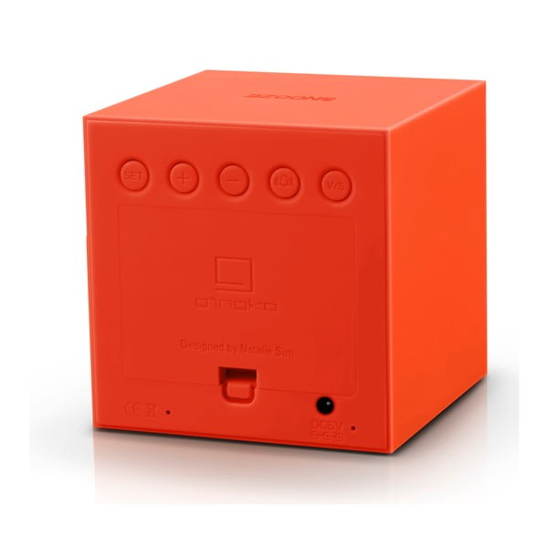 Oranžový LED budík Gingko Gravitry Cube-image-2