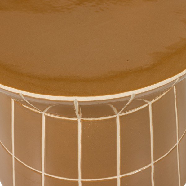 Keramický okrúhly odkladací stolík ø 38 cm Plu – WOOOD-image-4