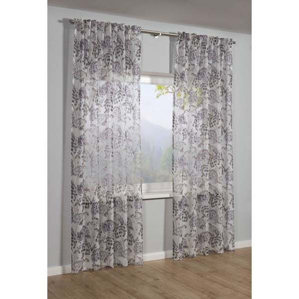 Fialovo-sivý záves 135x245 cm Birds and Roses – Sehlbach-image-1