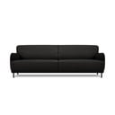 Čierna kožená pohovka Windsor & Co Sofas Neso, 235 x 90 cm