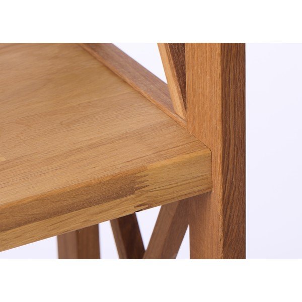 Regál z dubového dreva v prírodnej farbe 70x198 cm X-Shelf – Unique Furniture-image-4