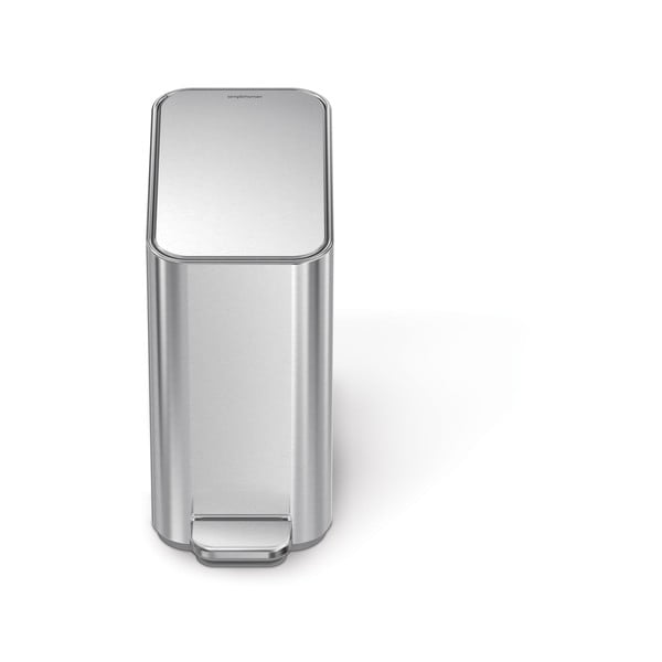 Nášľapný oceľový odpadkový kôš v matne striebornej farbe 5 l – simplehuman-image-2