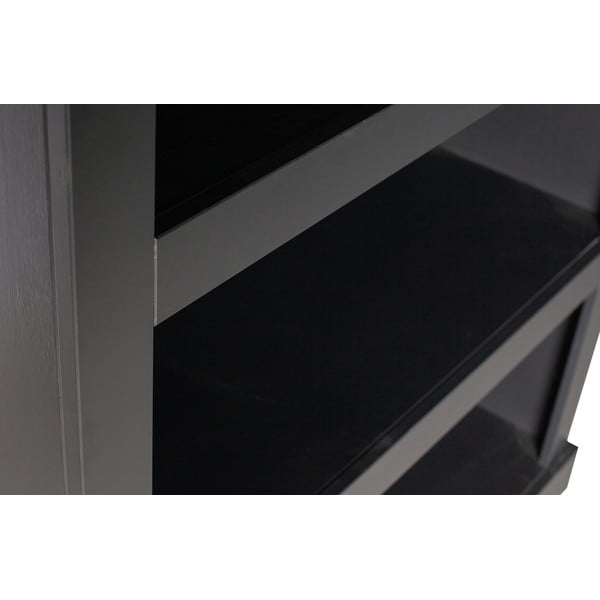 Čierna knižnica z borovicového dreva 107x160x39 cm Bonk – WOOOD-image-4