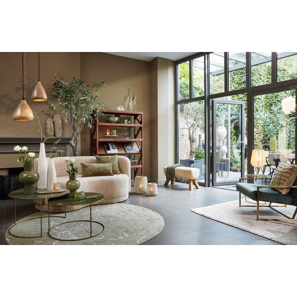 Hnedá knižnica z masívu akácie 120x160 cm Yuki - Light & Living-image-3