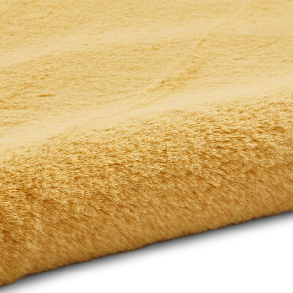 Žltý koberec Think Rugs Teddy, ⌀ 120 cm-image-3