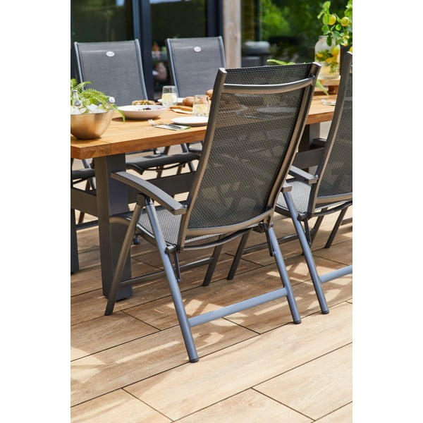 Tmavosivá kovová záhradná stolička Salvatore – Hartman-image-1