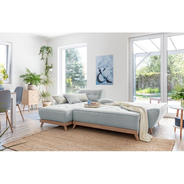 Svetlosivá rozkladacia variabilná rohová pohovka Miuform Dazzling Daisy-image-4