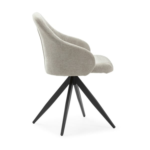 Svetlosivé čalúnené jedálenské kreslá v súprave s podrúčkami 2 ks Tamara – Marckeric-image-3