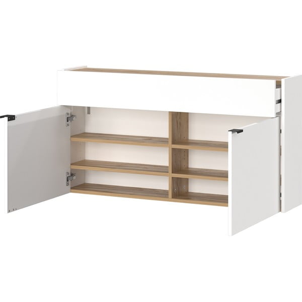 Biela skrinka v dekore duba 110x57x22 cm Ameca – Germania-image-3