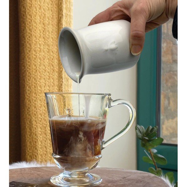 Krémovobiela kameninová kanvička na mlieko 200 ml Abeille – La Rochére-image-1