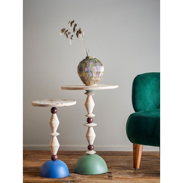 Okrúhly odkladací stolík z jedlového dreva ø 40 cm Mannelli – Bloomingville-image-2