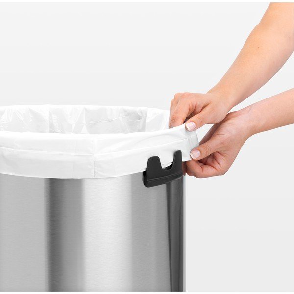 Oceľový odpadkový kôš v matne striebornej farbe 60 l Push Bin – Brabantia-image-3