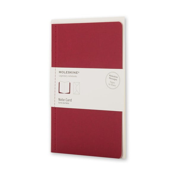 Listový set Moleskine Personal Red, zápisník + obálka