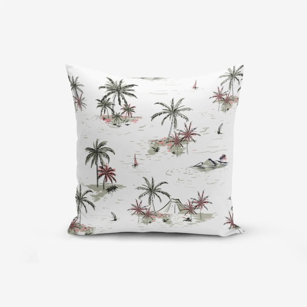 Biela obliečka na vankúš Minimalist Cushion Covers Palm Adası, 45 × 45 cm