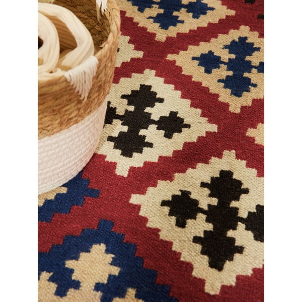 Červený obojstranný ručne tkaný vlnený koberec 120x170 cm Kamal Rami – Nouristan-image-3